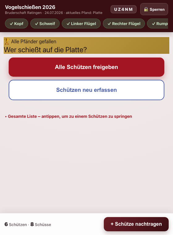 Platte-Auswahl