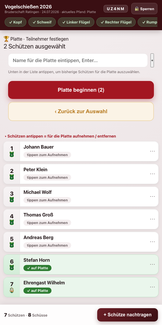 Platte-Teilnehmer