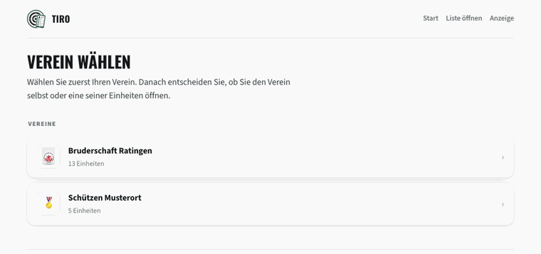 Verein wählen